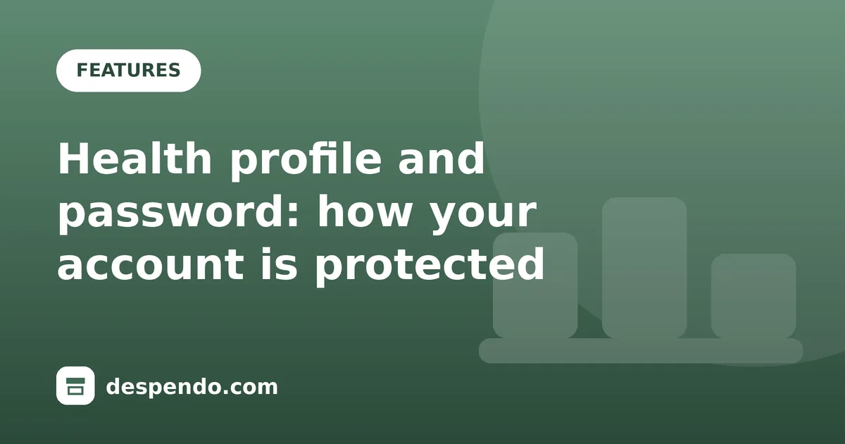 Cover: Health profile and password: how your account is protected