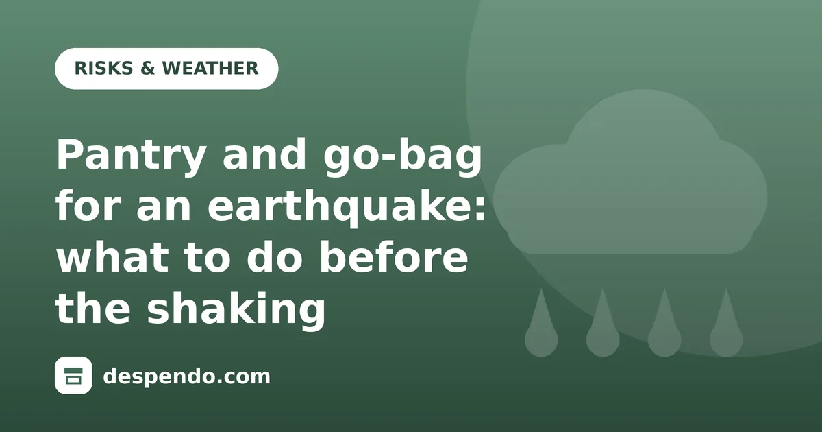 Cover: Pantry and go-bag for an earthquake: what to do before the shaking